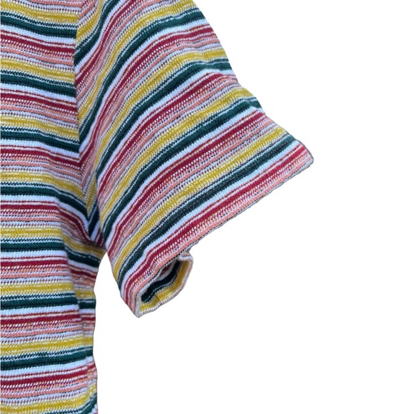 Madewell Retro vintage feel Textured Easy Crop Tee‎ in Stripe size small - Picture 12 of 16